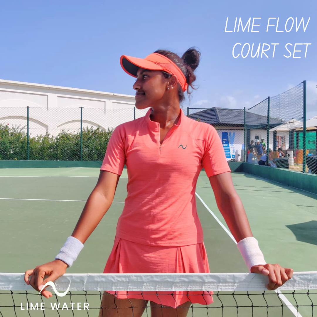 Lime Flow Court Set - Top & Skirt (with under-shorts)